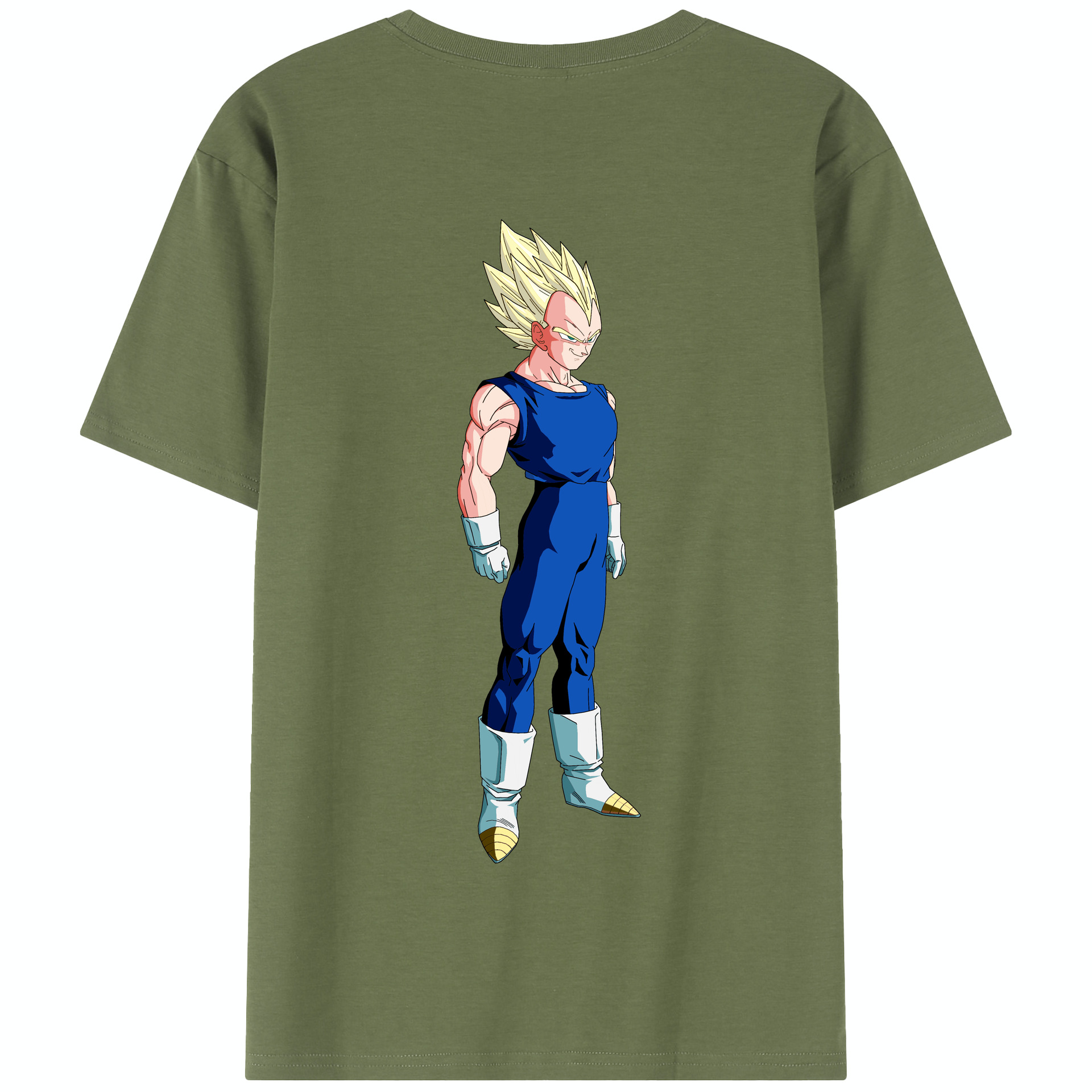 （画像用） ドラゴンボール ベジータ四世（Bejīta Yonsei）DRAGON BALL Vegeta IV 綿100％半袖Tシャツ（背面プリント）